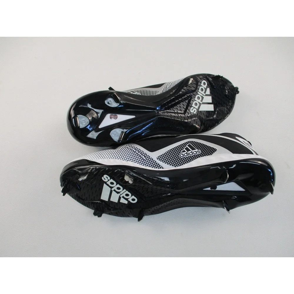 Adidas Baseball Cleats Mens 17 Black Afterburner 8 Metal Spikes EG7611
